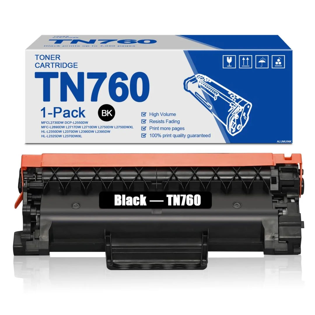 TN 760 TN-760 TN760 Toner Cartridge TN760 Black High Yield Compatible for Brother TN760 Toner Cartridge HL-L2370DWXL DCP-L2550DW MFC-L2690DW Printer